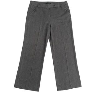 Sandro Charcoal Gray Micro Herringbone Trousers Dress Pants Vintage Women Sz 14